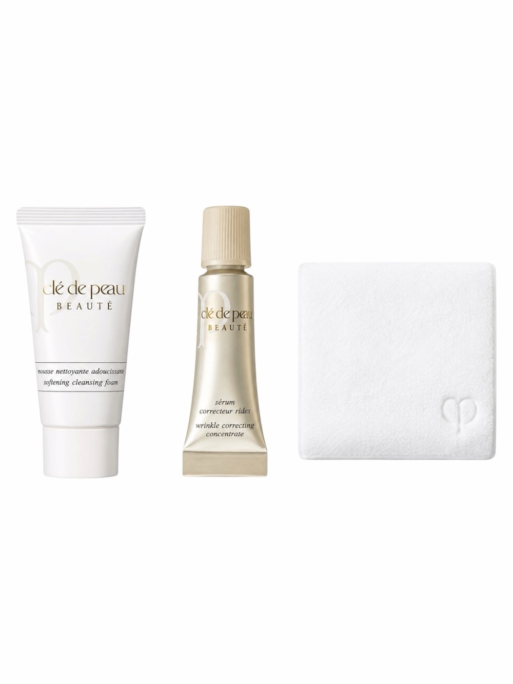CLÉ DE PEAU SAMPLE SIZED FACE PRODUCTS WITH POUCH - BRAND NEW